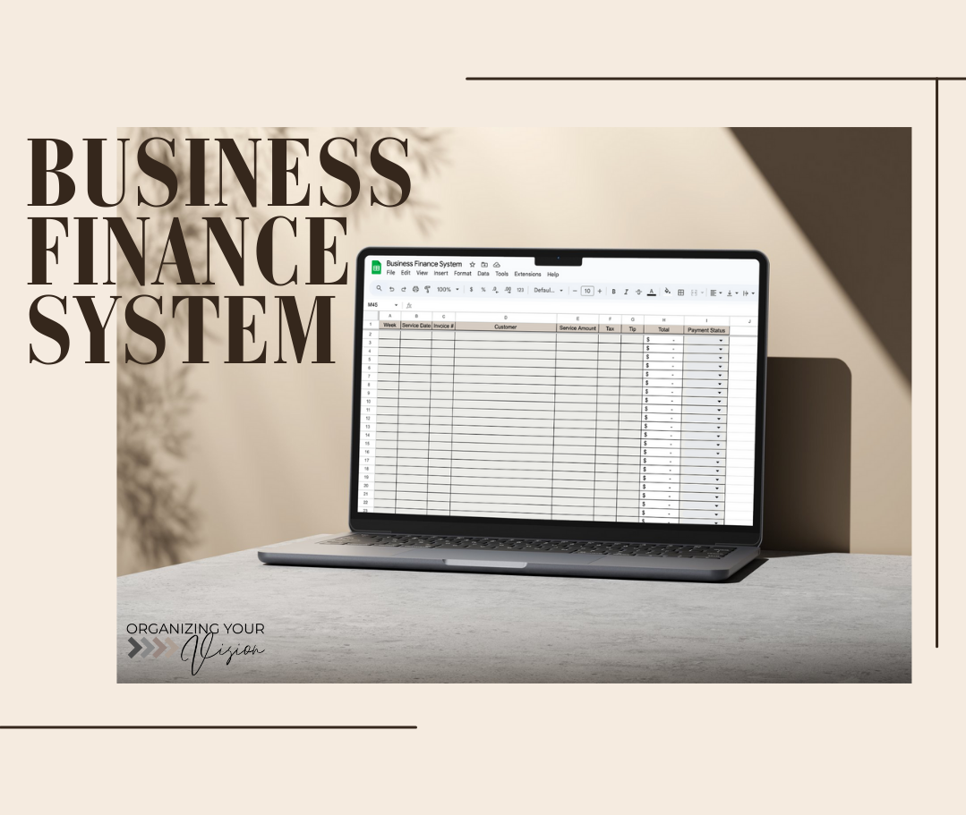 Business Finance System (Google Sheets Edition)